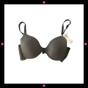 NEW LACE GRAY WACOAL BRA DEMI STYLE 36B